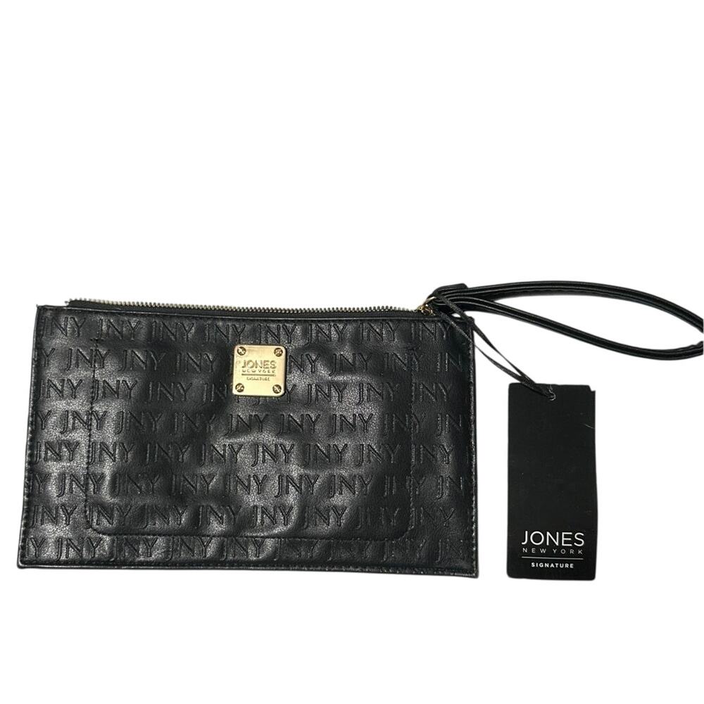 Jones New York black wristlet 10 x 6 NWT